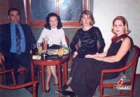 Gala bar χειμώνας του 1995   Στέφανος Καραγιώργος, Φανή Καραγιώργου, Έφη Σαμαρά και Βάσω Χήρα