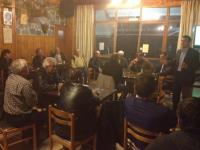 Εντυπωσιακή ήταν για άλλη μια μέρα η συμμετοχή του κόσμου στις μίνι ομιλίες του Κώστα Σκρέκα στα χωριά της περιοχής.