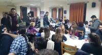 Με έντονη  αισιοδοξία , γλέντι και χορό ξεκίνησε τον προεκλογικό αγώνα η ΚΝΕ στα Τρίκαλα   