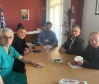 Συνάντηση κλιμακίου της ΔΕΕΠ ΝΔ  με τον Διοικητή του ΓΝ Τρικάλων