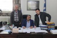 Ακόμα μια Σύμβαση Κατασκευής Έργου - Υπογράφτηκε από τον Δήμαρχο Πύλης Κωνσταντίνο Μαράβα