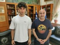  Στον Δήμαρχο Τρικκαίων ο τρικαλινός πρωταθλητής Enduro Γιάννης Ντεβετζής, εν όψει διεθνούς αγώνα 